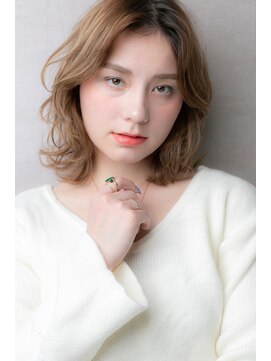 カバーヘア ブリス 上尾西口店(COVER HAIR bliss) オンブレ外国人風大人ハイライトボブウルフY上尾10代20代30代