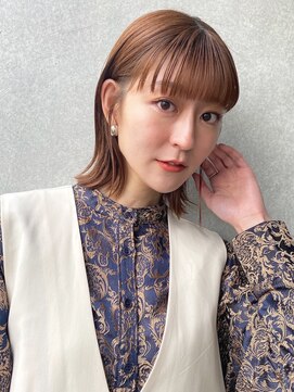 ラフィネ 成増店(raffine) 大人可愛い切りっぱなし20代30代40代外ハネシルキーベージュボブ