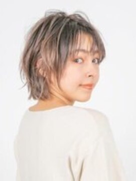 アース 川崎店(HAIR&MAKE EARTH) 無造作_ショート_デザインカラー_丸みショート_小顔