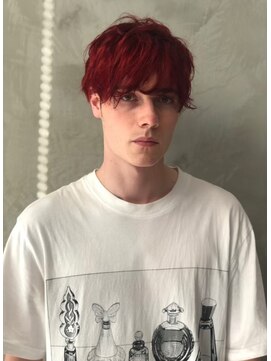 ギークス(GEEKS) 【GEEKS渋谷】メンズハイトーン/レッド/夏カラー/マッシュ/小顔