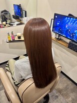 ベルポ(Bellpo)&nbsp;ブリーチなし！『オレンジブラウン』髪質改善/20代/コテ巻き