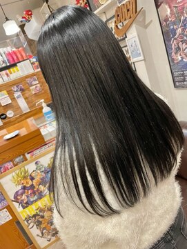 ヘア メイク ココ(hair make coco) ブルーブラック★光沢ストレート