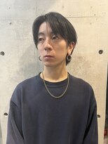 リベルテ グリット(Liberte Grit)&nbsp;モテ髪ナチュラルマッシュウルフ黒髪センターパート