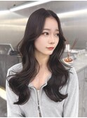 センター分け前髪　レイヤーカット　韓国　【MAEUL luna 桔川】