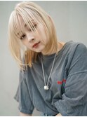 【GEEKS渋谷】ウルフレイヤー/ハイトーン/透明感カラー/ブロンド