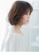 ■イヤリングカラー大人可愛い抜け感Aラインボブ710越谷30代40代