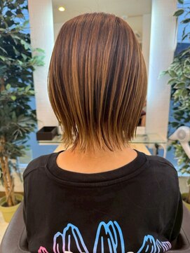 ガーデン 西川田店(garden) バレーヤージュ追いブリーチ+¥3000バレーヤージュ/ハイライト/