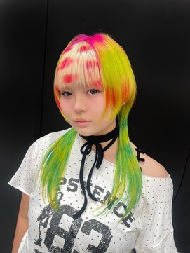 ヌル 原宿店(Null) オーダーメイド/ケアブリーチカラー/セクションカラー/姫ウルフ