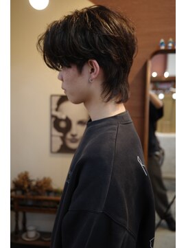 エディ(Edy) メンズウルフカットマッシュウルフニュアンスパーマ眉毛カット