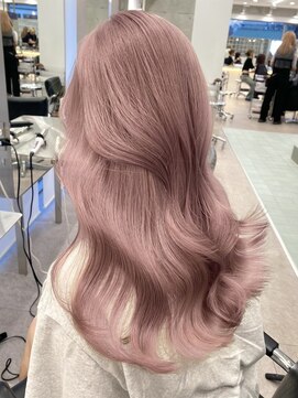 サンク 原宿 表参道(cinq) 表参道ピンクカラーケアブリーチ顔まわりレイヤーピンクベージュ