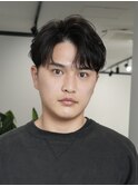 ナチュラルセンターパート フェザーパーマ メンズパーマ 高松
