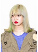 white bleach × neon green