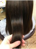 〈ラピッシュ南三番町〉縮毛矯正髪質改善ショコラベージュ　酸熱