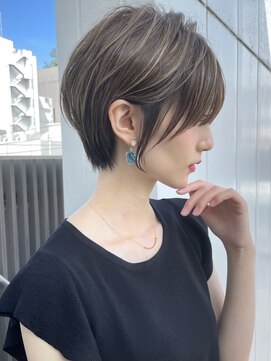 ロンドブルーム 天神大名店(Lond Bloom) 大人ショートボブハイライトイルミナカラー髪質改善