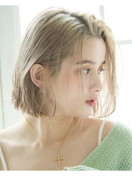 レーヴバイロンド 仙台(Reve by Lond) ブリーチ ケアブリーチ ダブルカラー ボブ イルミナカラー