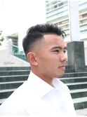 20代30代爽やかアップバングラインアップフェード