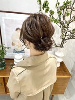 ヘアー アイス カンナ(HAIR ICI Canna) ボブでもアップヘア！ふんわり大人シニヨンスタイル！