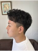 【メンズ】ショート。ナチュラルカーリーパーマ