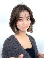アフロートリノ(AFLOAT Leino)&nbsp;【修】20代30代40代◎透明感カラー×韓国切りぱなしボブ