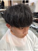 ツイストスパイラルパーママッシュメンズパーマ波巻きパーマ