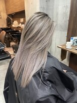 ラフ(LAFF)&nbsp;#バレイヤージュ#グレージュカラー#ボブウルフ#ココアベージュ