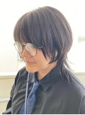 【黒髪×ウルフカット】