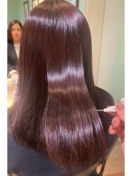 ラべリー 池袋(LOVELEY) ローズピンク　髪質改善【池袋】