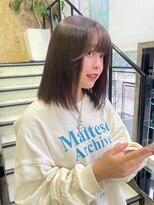 ゼスト 吉祥寺店(ZEST) 顔まわりカット/ブリーチなし透明感グレージュ 吉祥寺青木桜