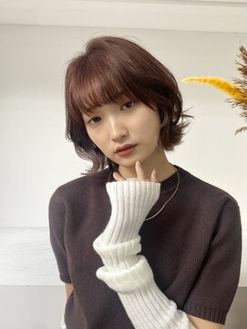 サンクチュアリー ウィズ コネクト(Sanctuary with connect) くびれボブ×暖色カラー