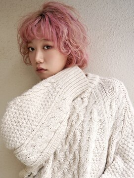 ブゾン(buZon) 【buZon ブゾン】イメチェン☆マッシュボブ×ピンクカラー