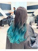【ALIVE吉祥寺】ターコイズブルーグラデーションカラー
