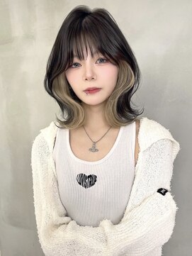 ロンドローズ 名古屋(Lond damaskRose) 顔周り ボブ 韓国 レイヤー ダブルカラー 名駅 リタッチ 452