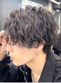 渋谷緩め波巻きスパイラルパーマシャドウパーママッシュ