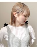 透け感ストレートミニボブ10代20代