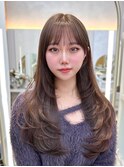 韓国ヘア　2wayバング  レイヤーカット くびれヘア  顔周り