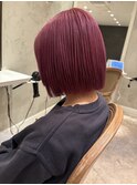 【内藤忍】ピンクラベンダー×ボブ