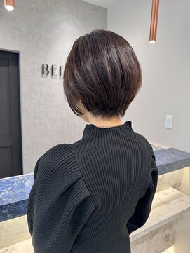 アール ヘアー デザイン(r hair design) 小顔見せショートベージュカラーブリーチしない透明感カラー