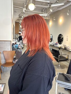 ラック 津田沼(LUCK) オレンジレッド/ダブルカラーインナーカラーケアブリーチ