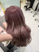 六本木美容室 白金店&nbsp;ケアダブルカラー ピンクベージュ ブリーチ2回～