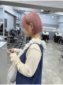 ピンクアッシュボブ