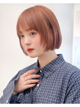 セイドット リー(Say. Ree) say.ボブミニボブくびれボブレイヤーボブコーラルオレンジ暖色