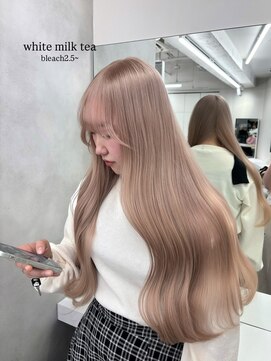 ベレーザ 渋谷(BELEZA) 17582全頭ブリーチダブルカラーハイレイヤーカット金髪ブロンド