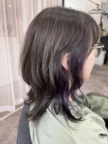 クレイル(CREYLE)&nbsp;ミディアムレイヤー×インナーカラーバイオレット