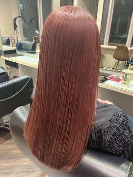 ニーフ 恵比寿(neaf) ハイトーン　ブリーチ　コーラルピンク　コーラル