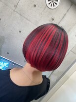 リコ 池袋東口店(Liko) レッド×落ちる黒アンブレラカラー