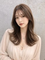 エン バイ ユアーズヘア 銀座店(eN° by youres hair)&nbsp;髪質改善 くびれヘア レイヤーカット くすみベージュ 韓国ヘア