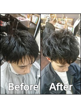 フィリア 台原店(Filea) 【BeforeAfterメンズパーマ.スガワラ担当営業スタイル】