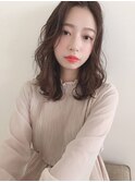 鎖骨ミディ/ゆるふわデジタルパーマ/小顔レイヤー/高柳