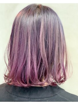 テトヘアー(teto hair) medium［ラベンダーグラデーションアッシュパープルデザイン］