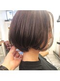 自然な丸みのナチュラル縮毛矯正と丸みボブ